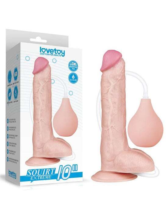 Lovetoy - Squirt Extreme Dildo 25 cm - Lichte Huidskleur-Laced-up.nl
