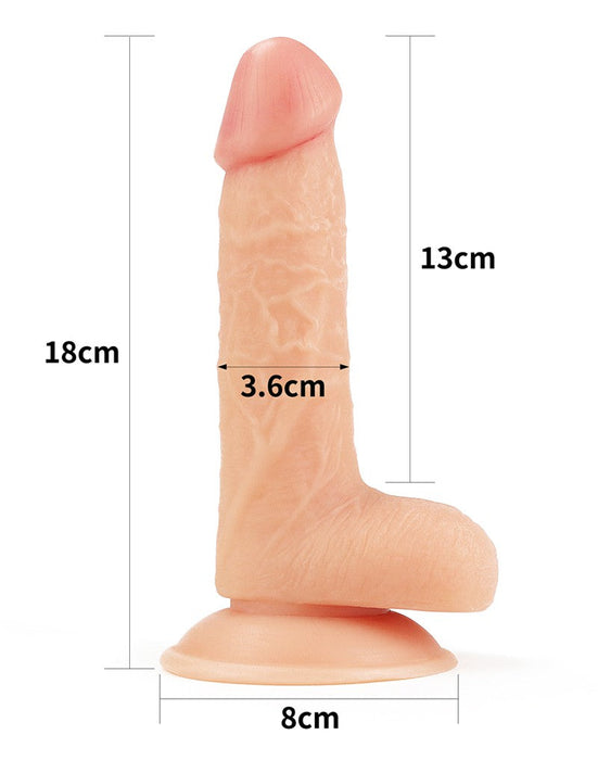 LoveToy - The Ultra Soft Dude - Realistische Dildo - 18 x 4 cm-Laced-up.nl
