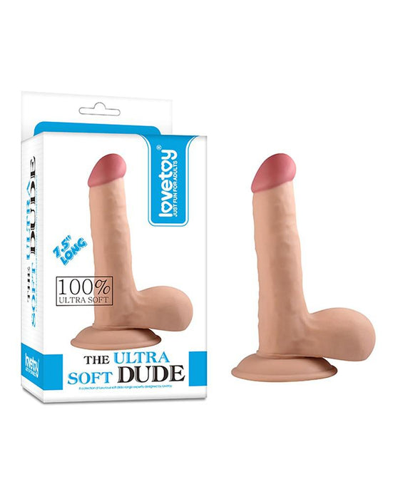 LoveToy - The Ultra Soft Dude - Realistische Dildo - 19 x 4 cm-Laced-up.nl