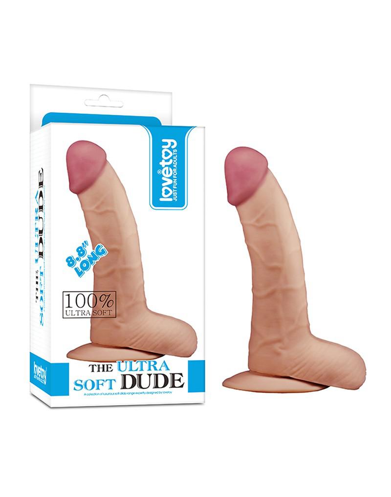 LoveToy - The Ultra Soft Dude - Realistische Dildo - 22.5 cm-Laced-up.nl