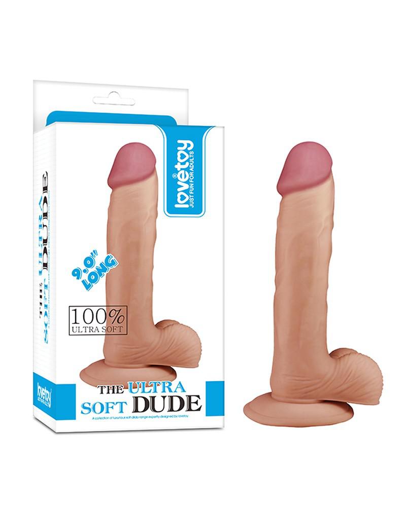 LoveToy - The Ultra Soft Dude - Realistische Dildo - 23 cm x 4,1 cm-Laced-up.nl