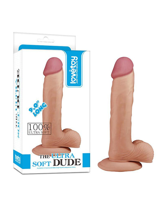 LoveToy - The Ultra Soft Dude - Realistische Dildo - 23 cm x 4,1 cm-Laced-up.nl