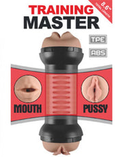 LoveToy - Training Master - Dubbele Masturbator - Mouth & Pussy-Laced-up.nl