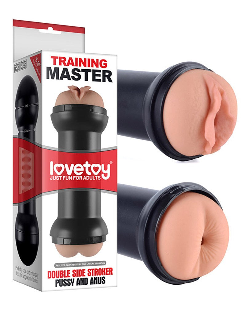 LoveToy - Training Master - Dubbele Masturbator - Pussy & Ass-Laced-up.nl
