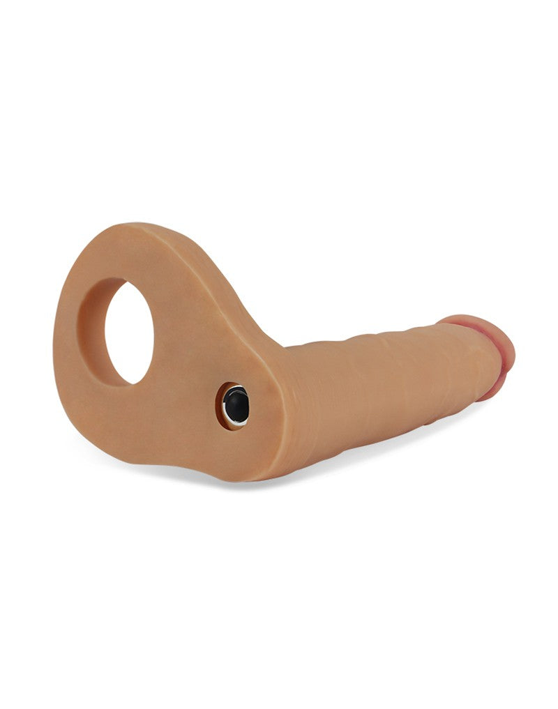 LoveToy - Ultrasoft Double - Vibrerende Voorbinddildo Voor dubbele penetratie 16 cm-Laced-up.nl