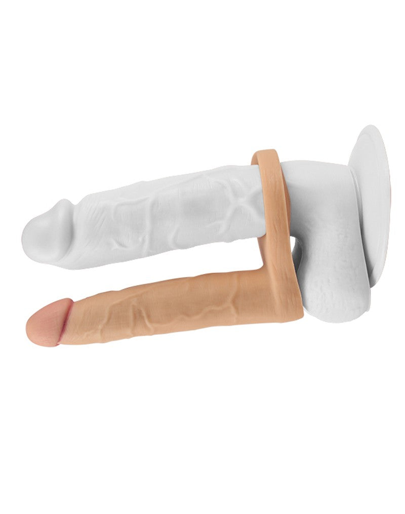 LoveToy - Ultrasoft Double - Vibrerende Voorbinddildo Voor dubbele penetratie 16 cm-Laced-up.nl