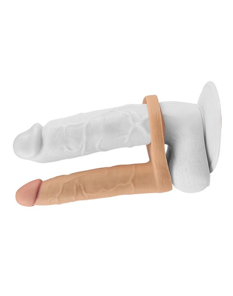 LoveToy - Ultrasoft Double - Voorbinddildo Voor Dubbele Penetratie 16 cm-Laced-up.nl