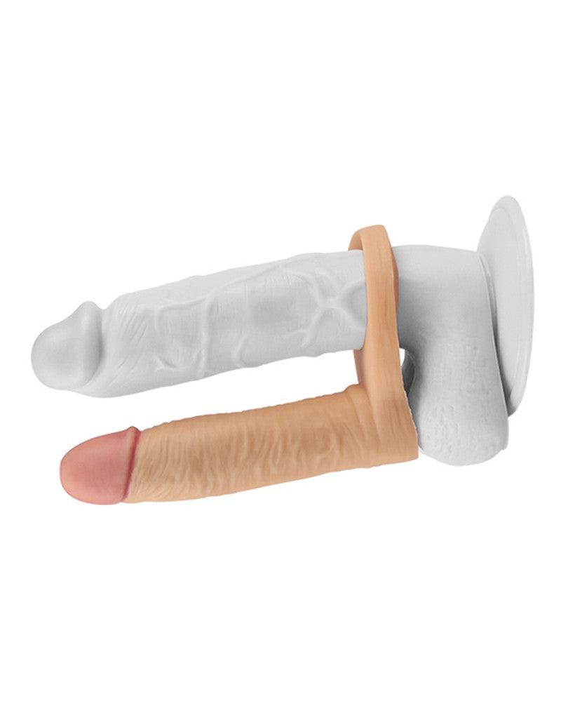 Lovetoy - Ultrasoft Double - Voorbinddildo Voor Dubbele penetratie - 15 cm-Laced-up.nl