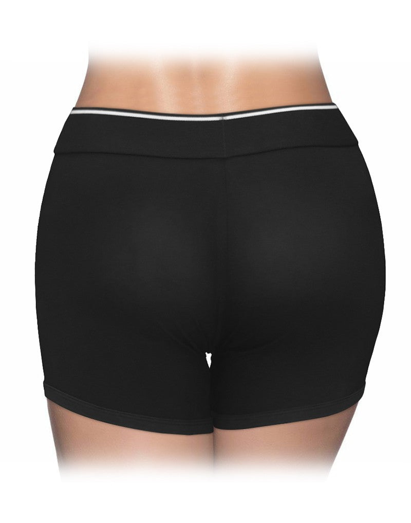 LoveToy – Unisex Strap-on Short – O-ring 4 cm – Zwart-Erotiekvoordeel.nl