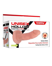 LoveToy - Unisex Strap-on Dildo Met Harnas - 16,5 cm-Laced-up.nl