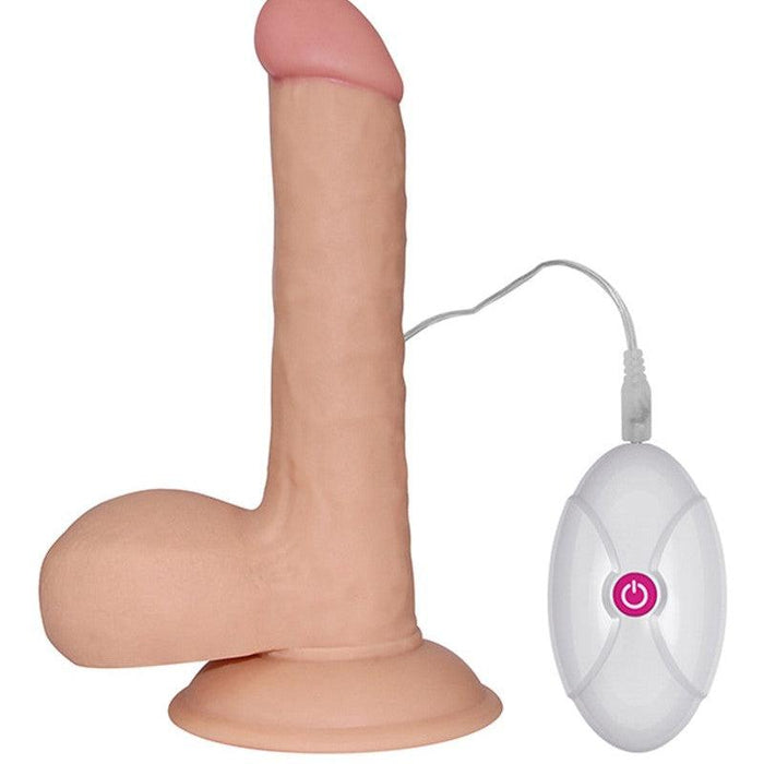 LoveToy - The Ultra Soft Dude - Vibrerende Dildo - Superzacht materiaal-Laced-up.nl