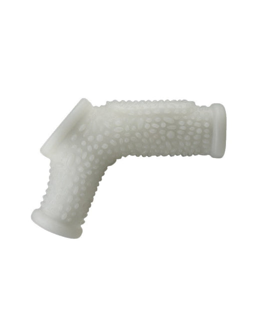 LoveToy - Vibrerende Rekbare Penis Sleeve - Drip Knights - Wit-Laced-up.nl