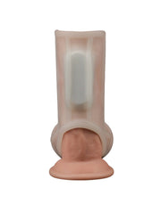 LoveToy - Vibrerende Rekbare Penis Sleeve - Ridge Knights - Wit-Laced-up.nl