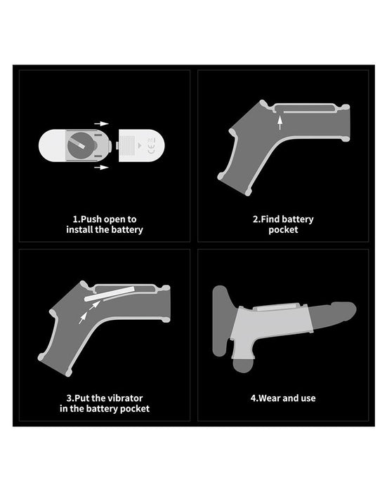 LoveToy - Vibrerende Rekbare Penis Sleeve - Ridge Knights - Wit-Laced-up.nl