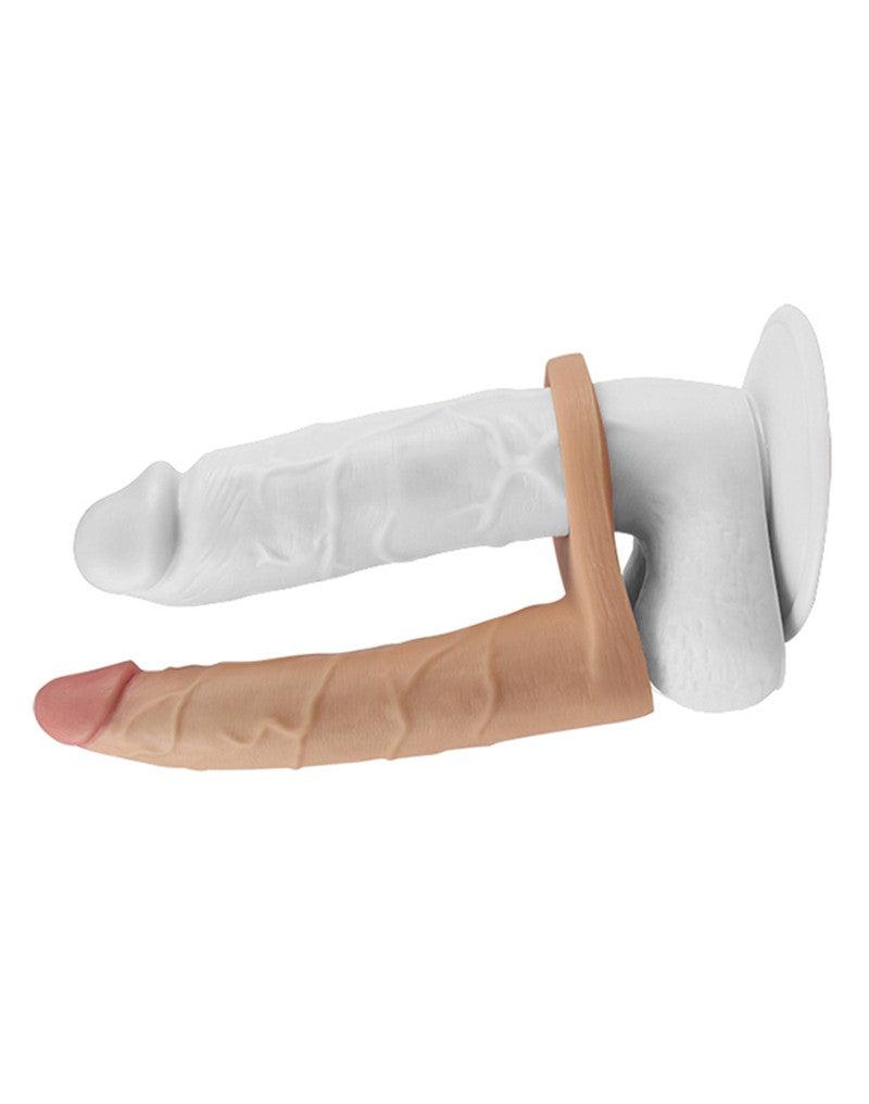 LoveToy - Ultrasoft Double - Voorbinddildo Voor Dubbele Penetratie 18 cm-Laced-up.nl