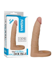 LoveToy - Ultrasoft Double - Voorbinddildo Voor Dubbele Penetratie 18 cm-Laced-up.nl
