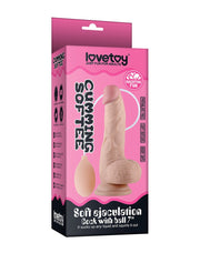 LoveToy - Zachte Spuitende Dildo - Met Squirt Functie - 20 cm - Lichte Huidskleur-Laced-up.nl