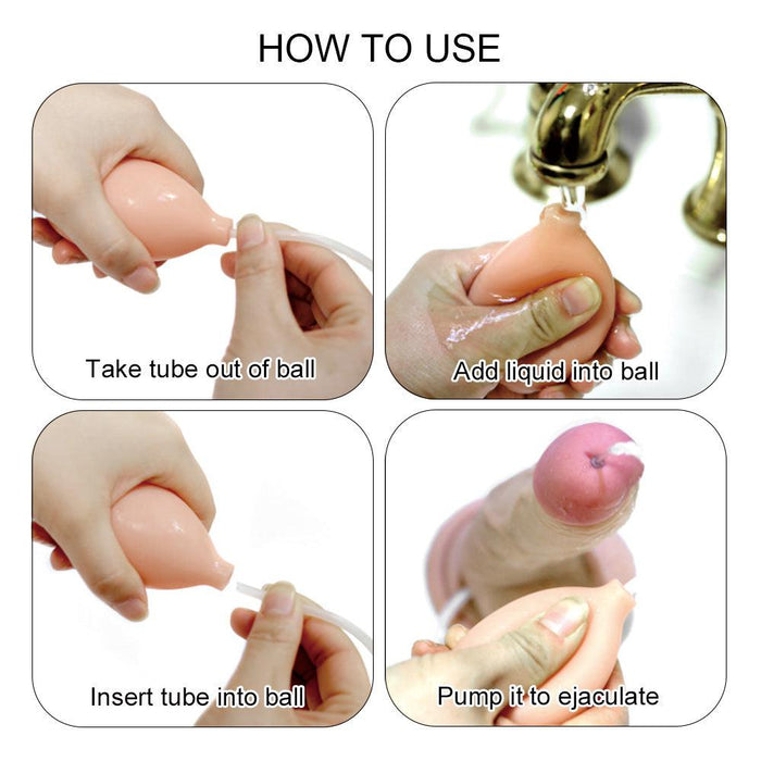 LoveToy - Zachte Spuitende Dildo - Met Squirt Functie - 23 cm - Lichte Huidskleur-Laced-up.nl