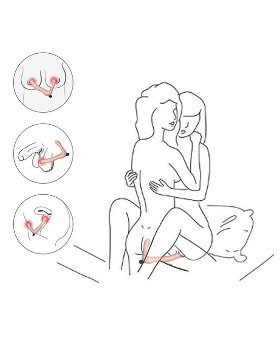 LoveToy - iJoy - Dubbele Vibrerende Dildo Met Afstandsbediening - Lichte Huidskleur-Laced-up.nl