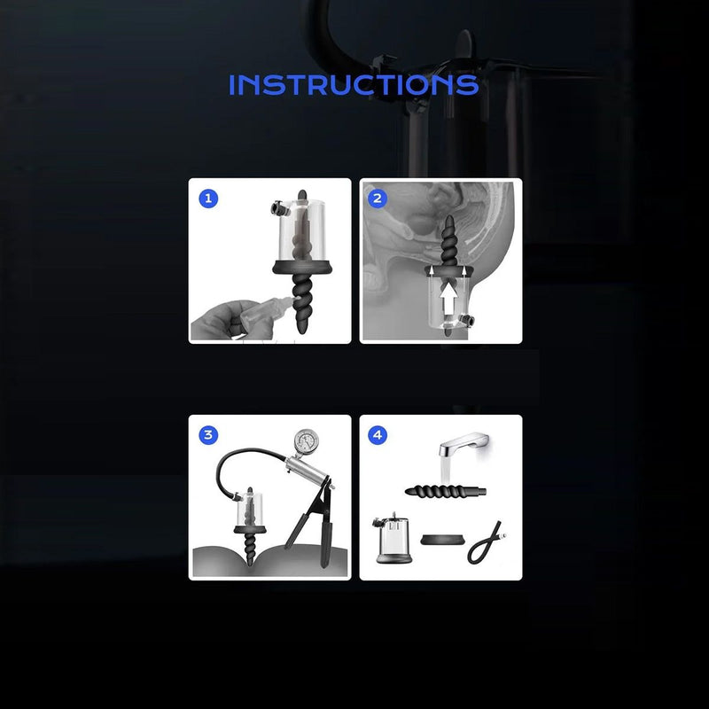 LuvPump - Rosebud Pomp - Manual Anaal Pomp - Dubbele Stimulatie - Messing Pomp Pistool-Laced-up.nl