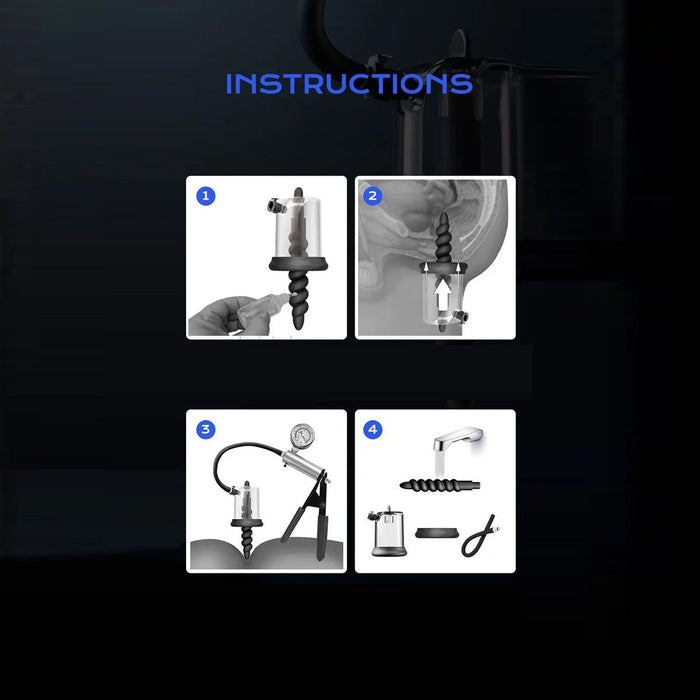 LuvPump - Rosebud Pomp - Manual Anaal Pomp - Dubbele Stimulatie - Messing Pomp Pistool-Laced-up.nl