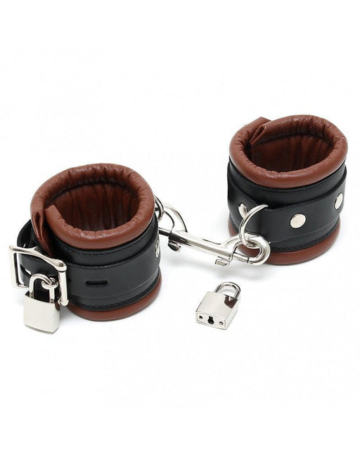 Rimba - Menottes de luxe doublées de cuir - Noir/Marron - Laced-up.nl