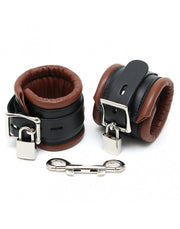 Rimba - Menottes de luxe doublées de cuir - Noir/Marron - Laced-up.nl