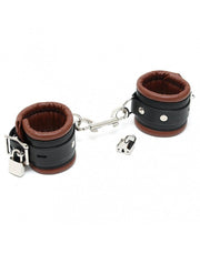 Rimba - Menottes de luxe doublées de cuir - Noir/Marron - Laced-up.nl