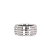 Kiotos - Luxe RVS Donut Cockring Fancy Met voelbare Groeven-Laced-up.nl