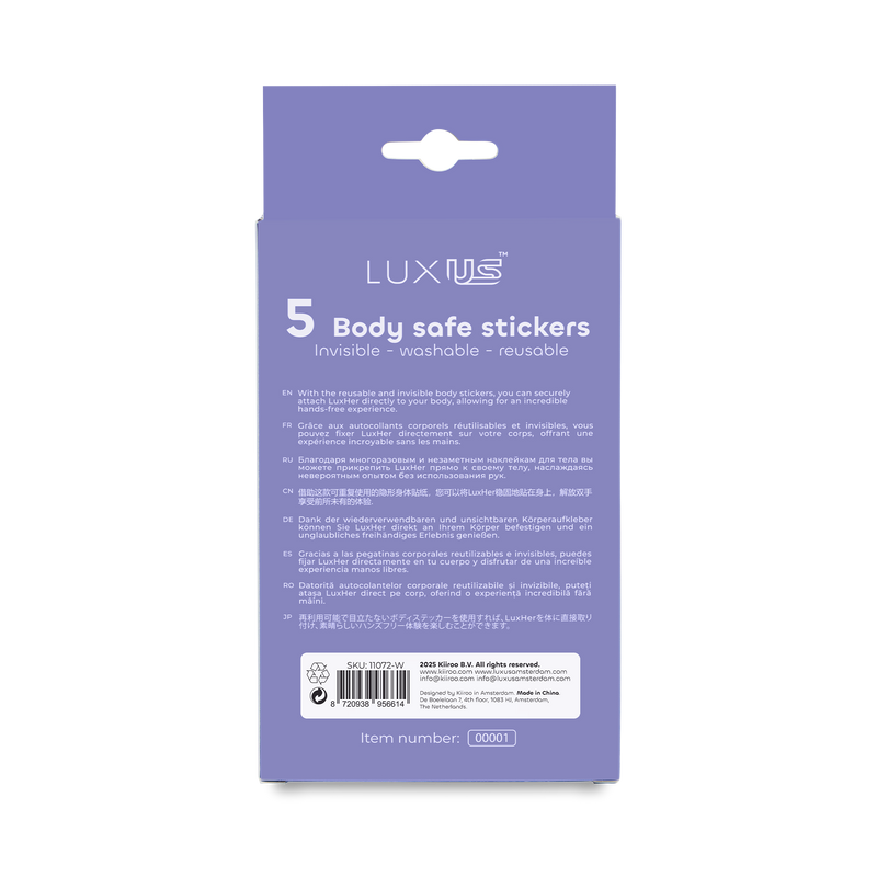 Luxus - Zelfklevende Stickers voor de Luxus Vibrator - 5 stuks - Transparant-Erotiekvoordeel.nl