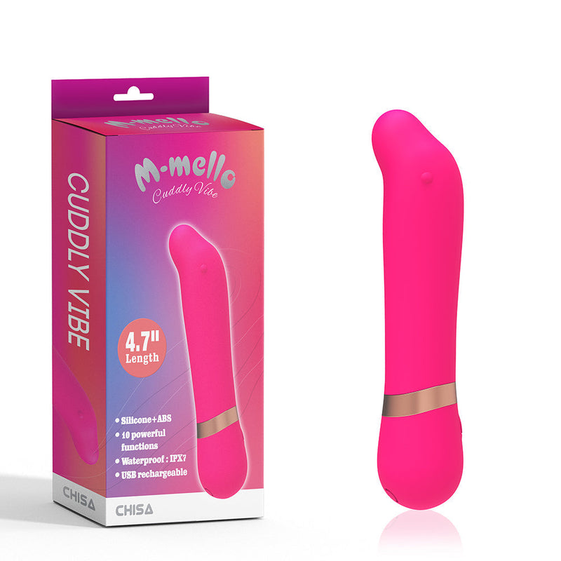 M- Mello - Cuddly Vibe - Siliconen Mini Vibrator - 12 cm - Roze-laced-up.nl