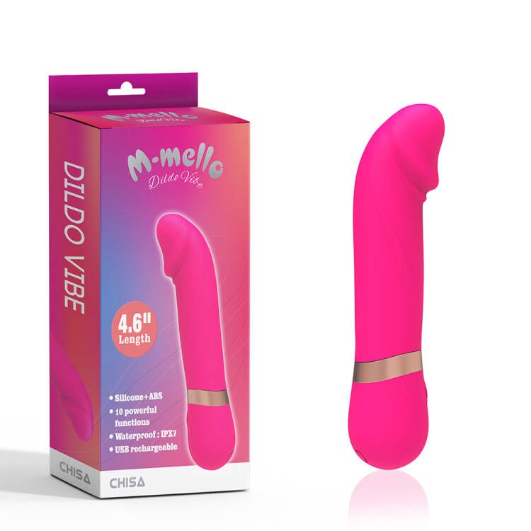 M-Mello - Dildo Vibe - Siliconen Vibrator - 11,5 cm - Roze-laced-up.nl