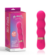 M- Mello - Ripple Vibe - Siliconen Mini Vibrator - 12 cm - Roze-laced-up.nl