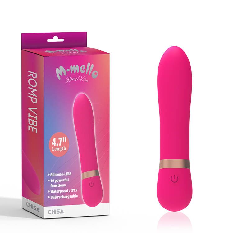 M-Mello - Romp Vibe - Siliconen Mini Vibrator - 12 cm - Roze-laced-up.nl