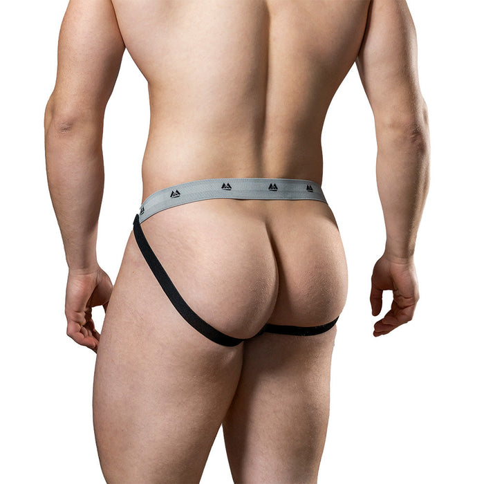 MM - Original Jock Collection - Jockstrap - Tailleband 2,5 cm - Zwart/Grijs-Laced-up.nl