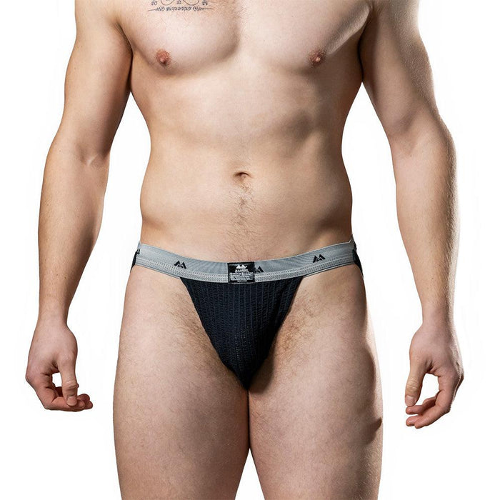 MM - Original Jock Collection - Jockstrap - Tailleband 2,5 cm - Zwart/Grijs-Laced-up.nl