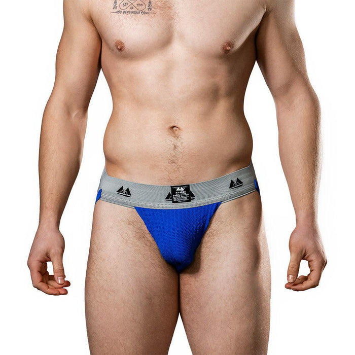 MM Original - Jockstrap Herenslip - Tailleband 5 cm - Blauw/Grijs-Laced-up.nl