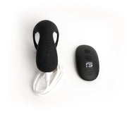 MOTOVibe - Pulse - Vibrerende Cockring met Ball Stretcher en Tickler - Zwart-Laced-up.nl