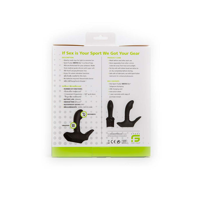 MOTOVibe by Sport Fucker - Tailgunner P-Massaging Vibrerende Buttplug-Laced-up.nl