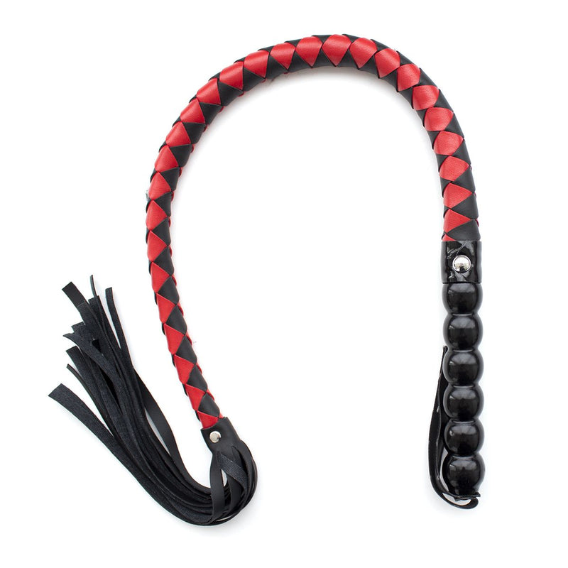 Kiotos - Mahogany Single Tail Zweep - Zwart/Rood-Laced-up.nl