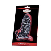 Malesation - Penis Sleeve met Noppen - Nubby Sleeve - Zwart-Laced-up.nl