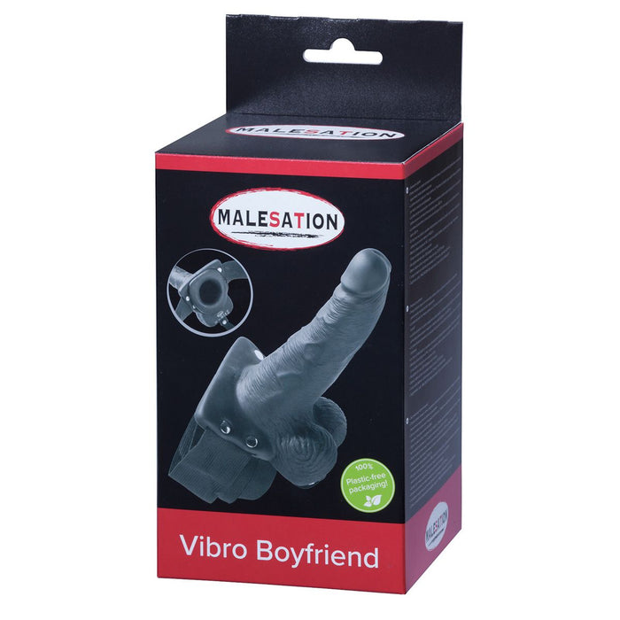 Malesation - Vibro Boyfriend - Vibrerende Holle Strap-On-Erotiekvoordeel.nl