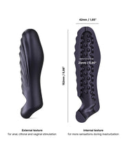 ManWan - Ryzer - Penis Extender en Zachte Masturbatie Sleeve - Black Plum-Erotiekvoordeel.nl