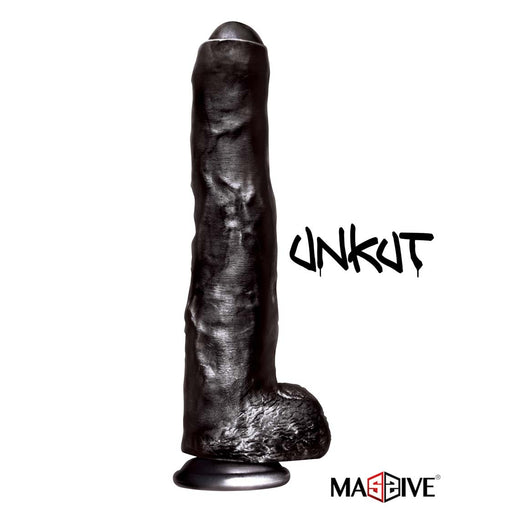 Massive - Big Black Cocks - Unkut - Onbesneden Dildo - PVC - 35 x 6,5 cm-Laced-up.nl
