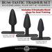 Master Series - Bum-tastic - Buttplug Trainer Set met Harnas - Zwart-Laced-up.nl