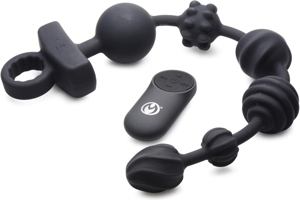 Master Series - Dark Rattler - Vibrerende Anaal Kralen - Met Afstandsbediening-Laced-up.nl