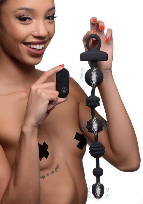 Master Series - Dark Rattler - Vibrerende Anaal Kralen - Met Afstandsbediening-Laced-up.nl