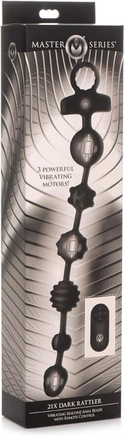 Master Series - Dark Rattler - Vibrerende Anaal Kralen - Met Afstandsbediening-Laced-up.nl