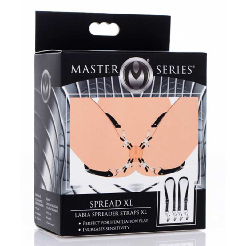 Master Series - Spread XL - Schaamlip Spreiderbanden en Klemmen-Laced-up.nl