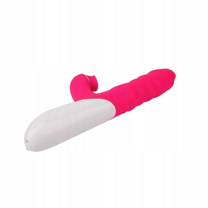 Melody Woo - Clit Kisser - Luchtdruk en Stotende Vibrator - Roze-laced-up.nl